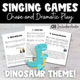 Elementary Music Singing Games - Dinosaur Theme! Digital Download PDF & MP3 Bundle